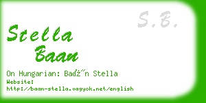 stella baan business card